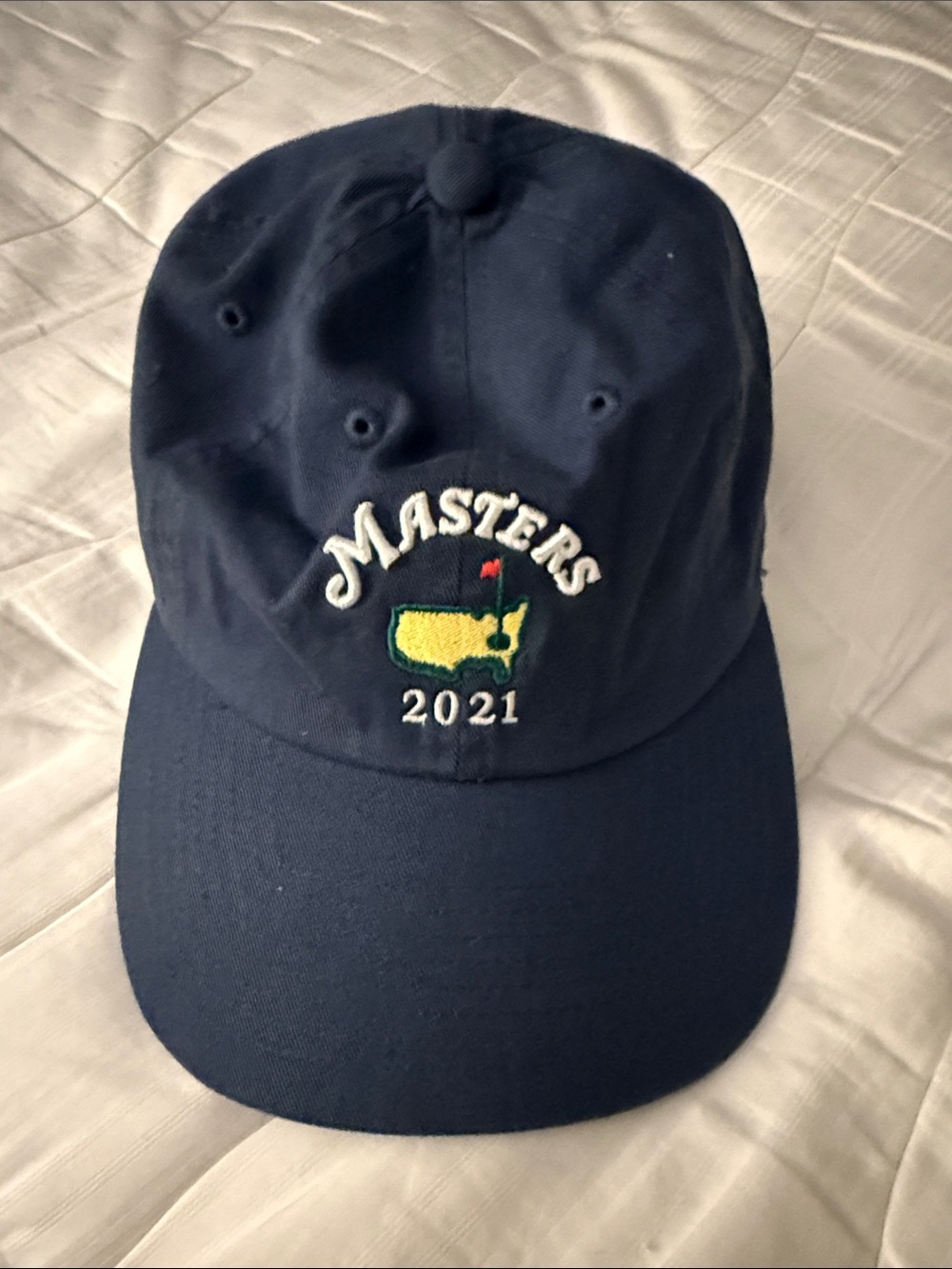 Master’s hat Navy Blue Hat with Yellow & Green Masters Patch 2021